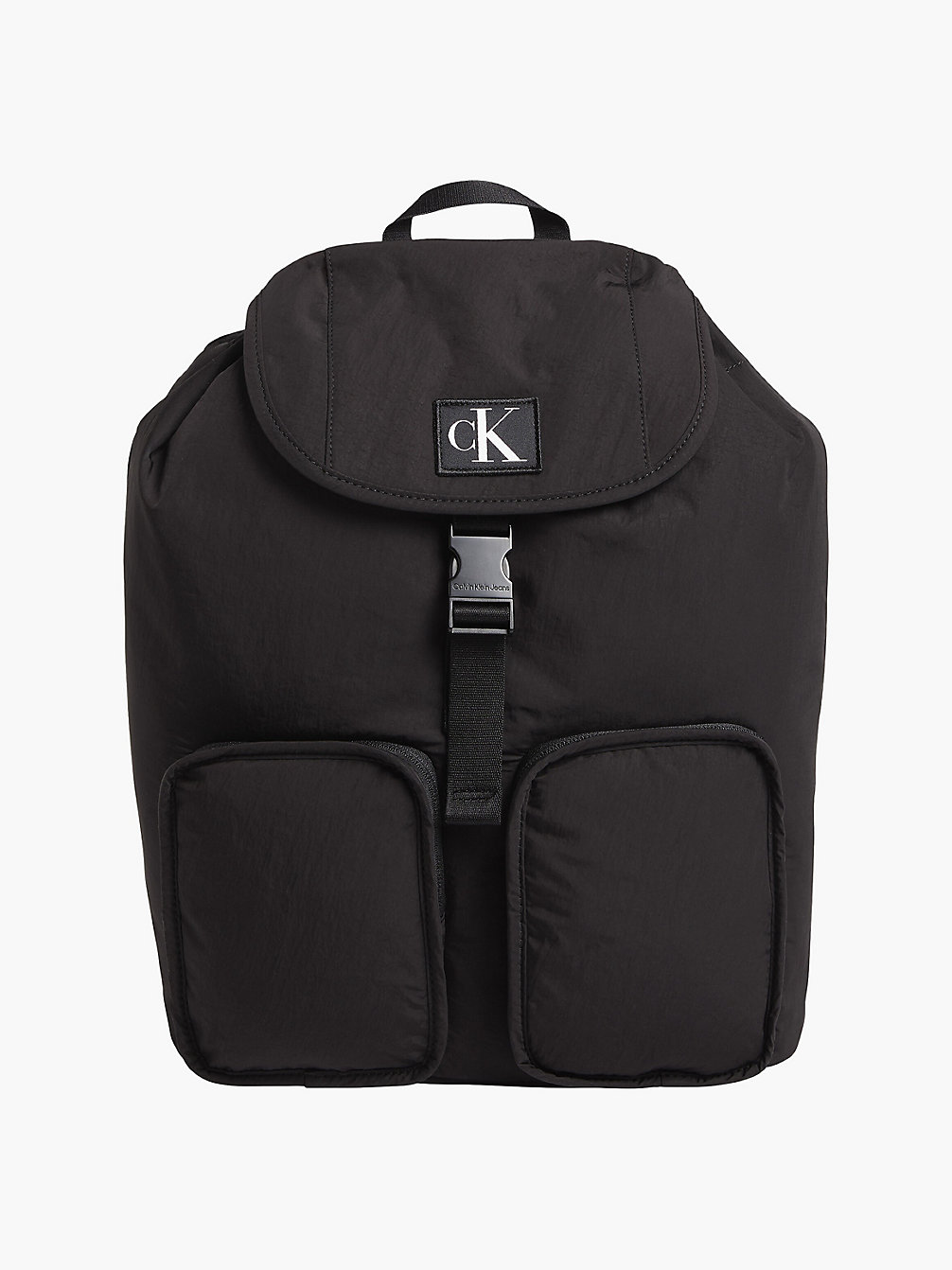 BLACK Recycled Nylon Backpack undefined women Calvin Klein