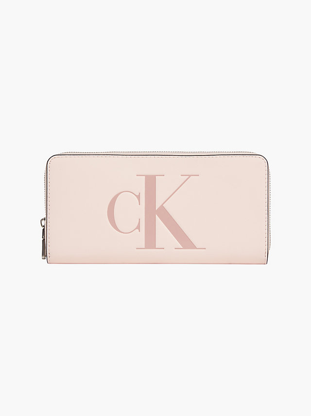 Portafoglio Con Zip Integrale E Logo > Pink Blush > undefined donna > Calvin Klein