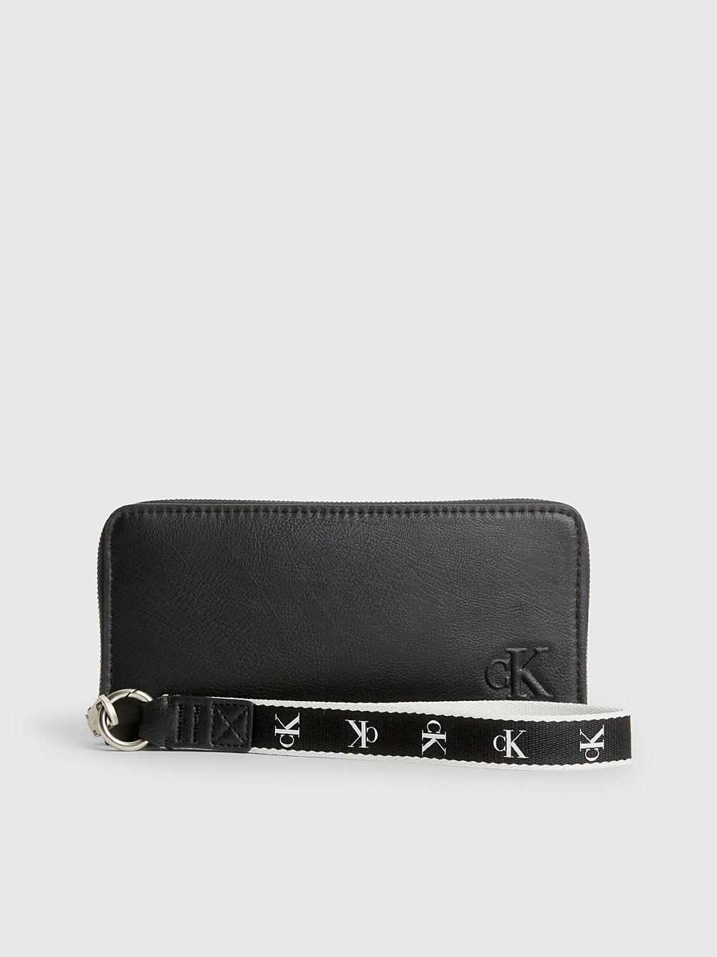 BLACK Recycled Zip Around Wristlet Wallet undefined women Calvin Klein