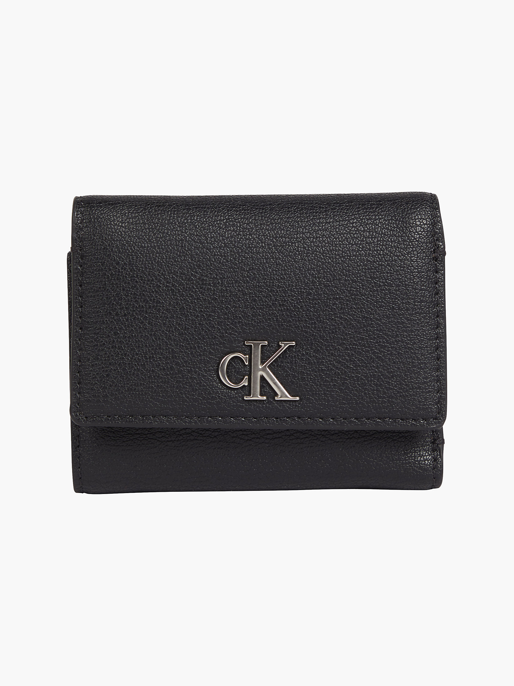 Black Recycled Trifold Wallet undefined women Calvin Klein