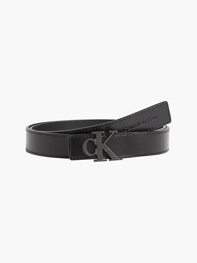 Cintura In Pelle Con Logo > Black > undefined donna > Calvin Klein