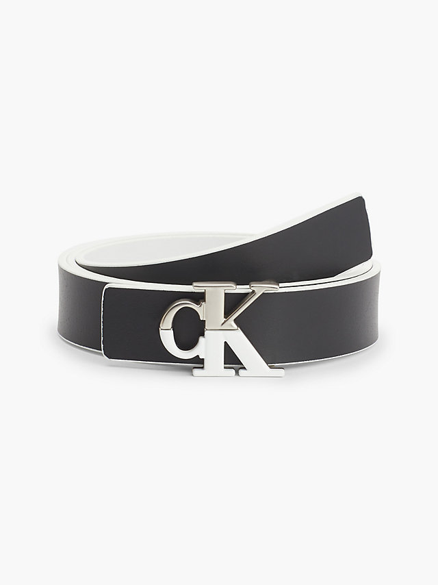 Bright White Leather Belt undefined women Calvin Klein