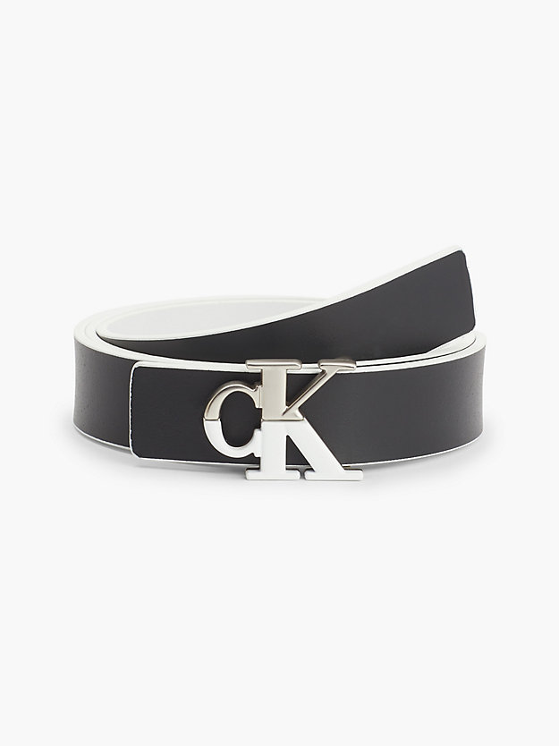 BRIGHT WHITE Leather Belt for women CALVIN KLEIN JEANS