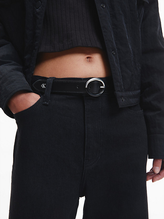 BLACK Leather Belt for women CALVIN KLEIN JEANS