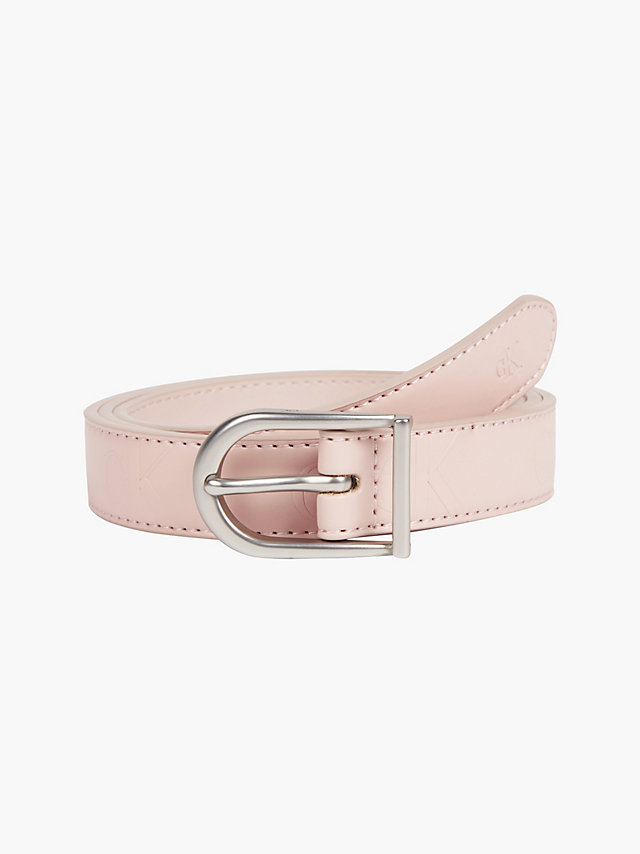 Pink Blush Leather Logo Belt undefined women Calvin Klein