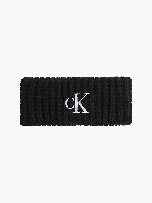 BLACK Waffle Knit Headband for women CALVIN KLEIN JEANS