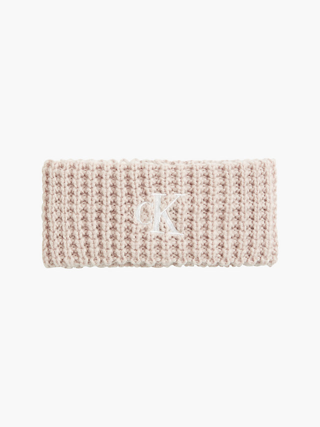 Pink Blush Waffle Knit Headband undefined women Calvin Klein