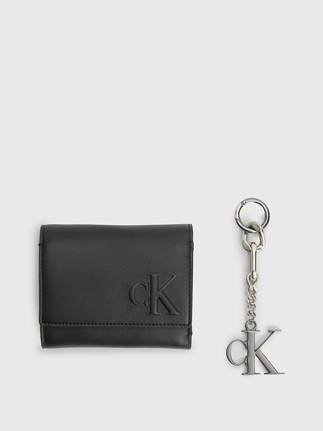 Black > Geschenkset Dreifach Faltbares Portemonnaie Und Schlüsselanhänger > undefined Damen - Calvin Klein
