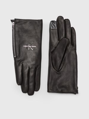 Calvin klein men's leather hot sale gloves