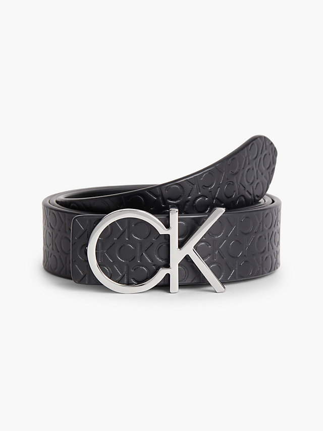 Black/black Recycled Reversible Logo Belt undefined women Calvin Klein