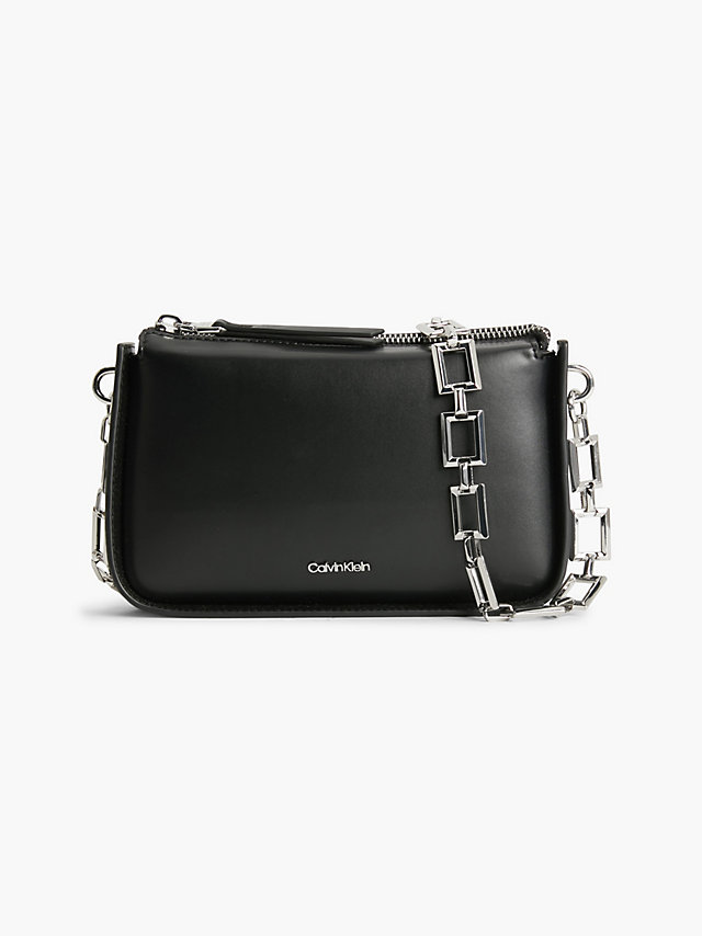 CK Black Small Recycled Crossbody Bag With Chain undefined women Calvin Klein