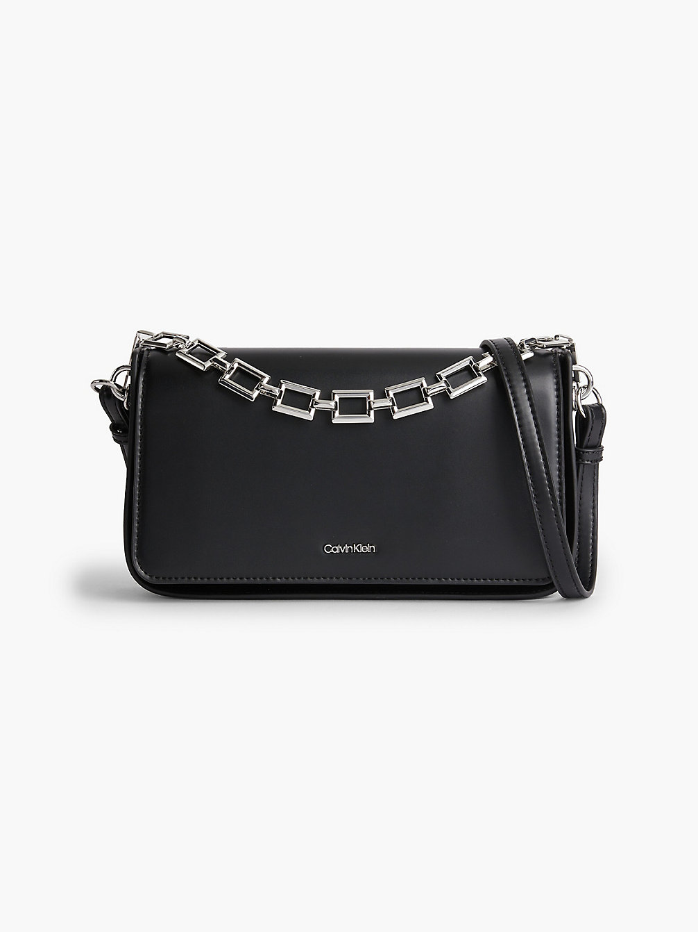 CK BLACK Recycled Shoulder Bag With Chain undefined women Calvin Klein