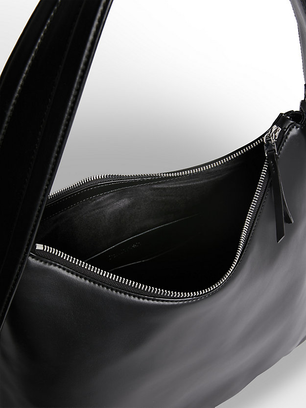 CK BLACK Recycled Vegan Leather Shoulder Bag for women CALVIN KLEIN