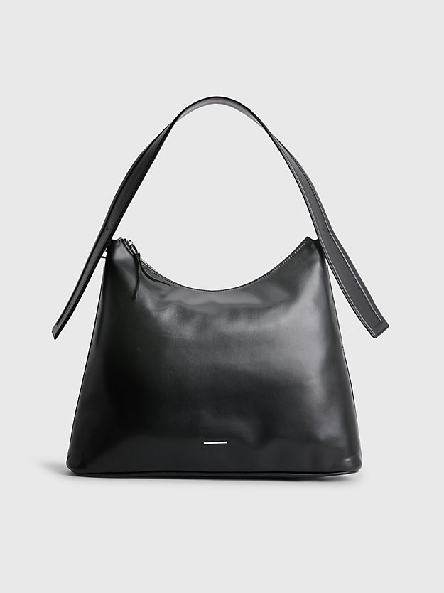 CK BLACK Recycled Vegan Leather Shoulder Bag for women CALVIN KLEIN