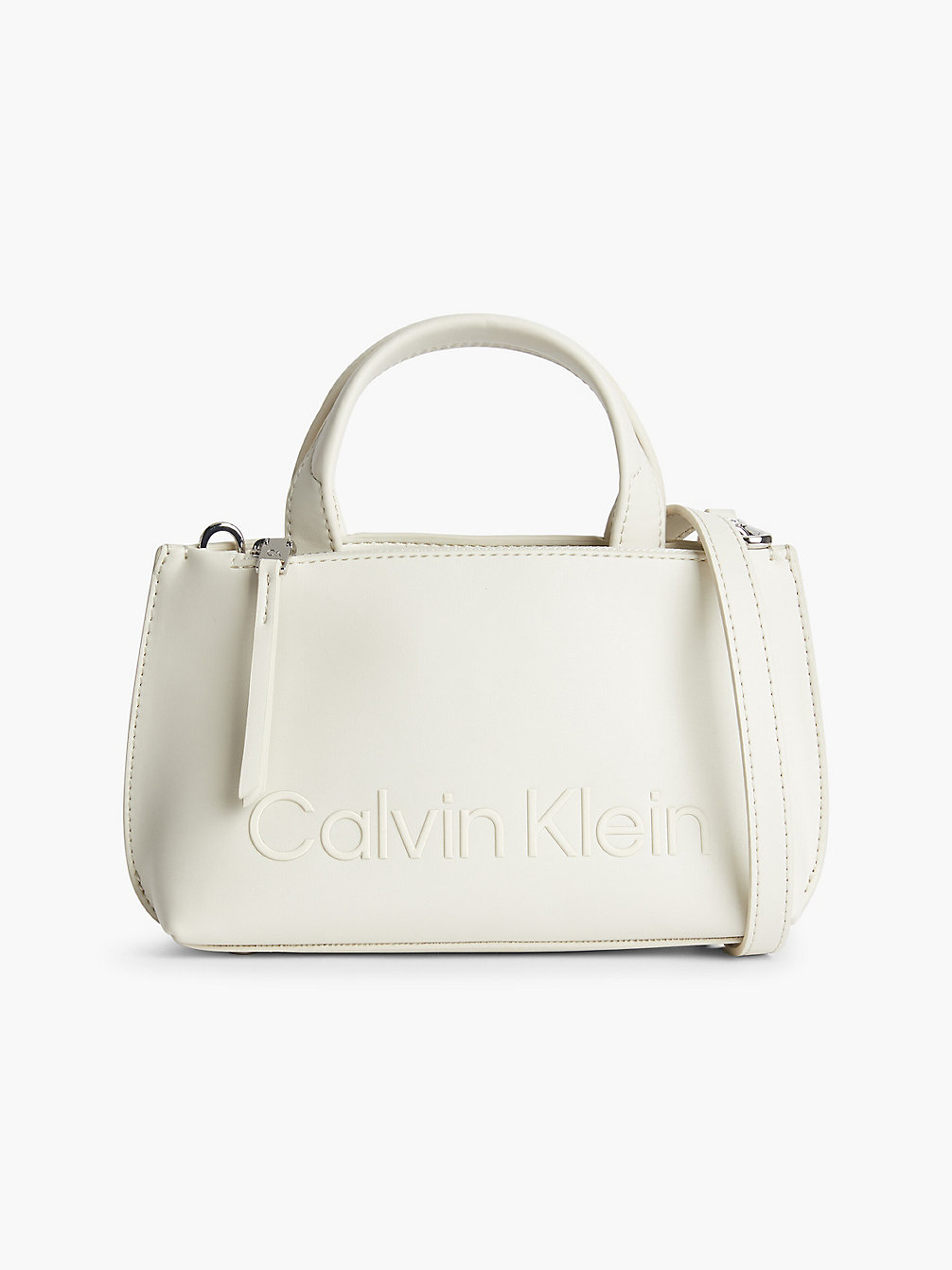 DARK ECRU Gerecyclede Mini Tote Bag undefined dames Calvin Klein