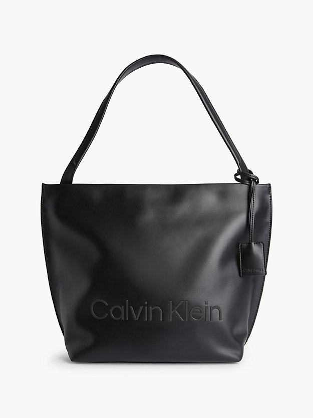 CK BLACK Morbida borsa tote riciclata da donna CALVIN KLEIN
