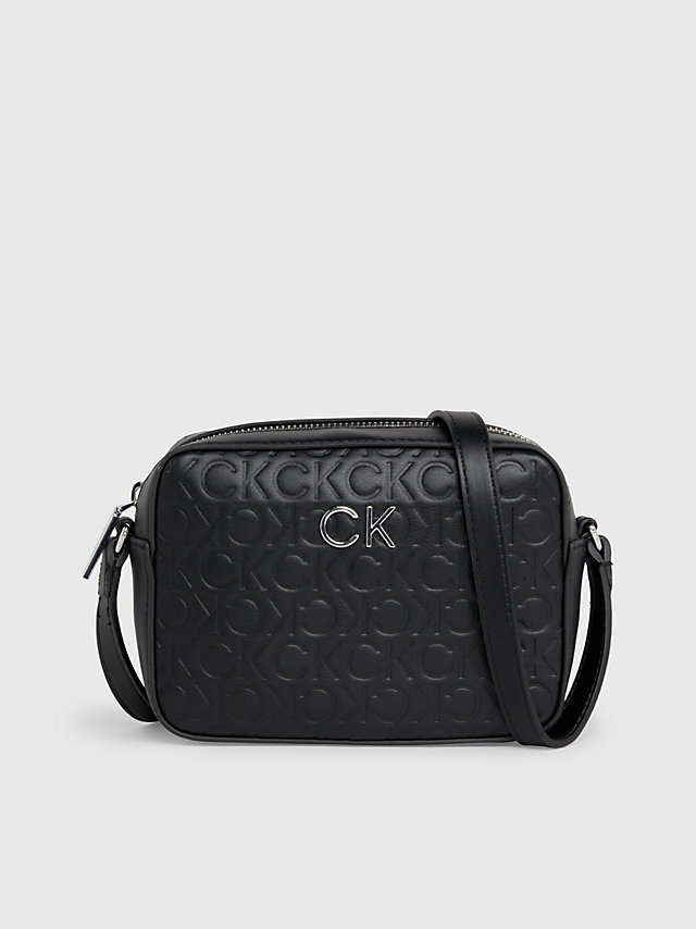 CK Black Recycled Logo Crossbody Bag undefined women Calvin Klein