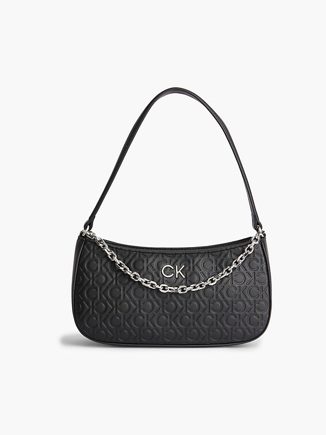 CK Black Schultertasche Aus Recyceltem Material undefined Damen Calvin Klein