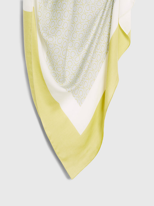 yellow logo scarf for women calvin klein