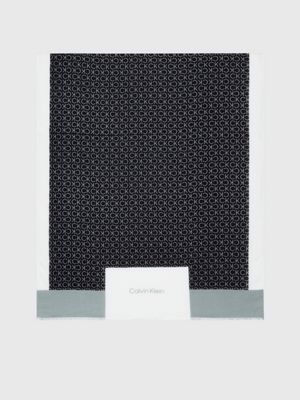 black logo-schal für damen - calvin klein