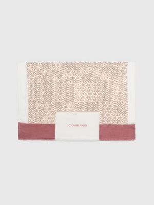 purple logo-schal für damen - calvin klein