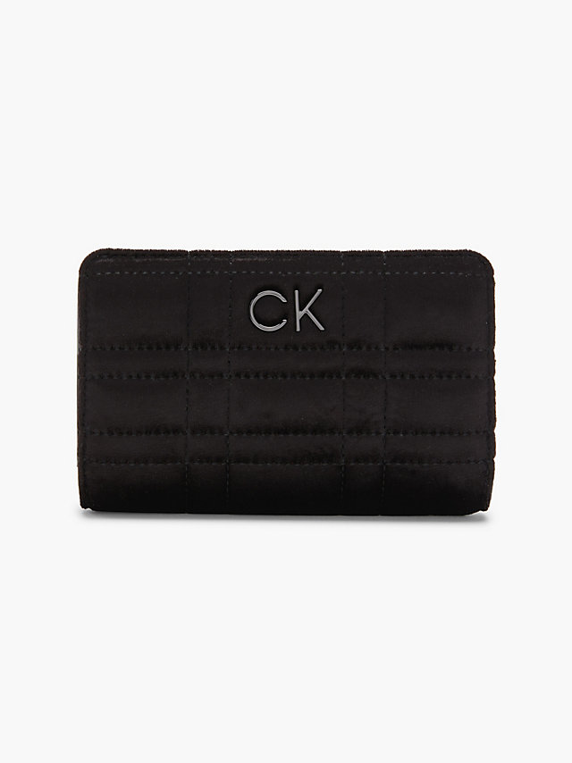 CK Black Recycled Velvet Wallet undefined women Calvin Klein