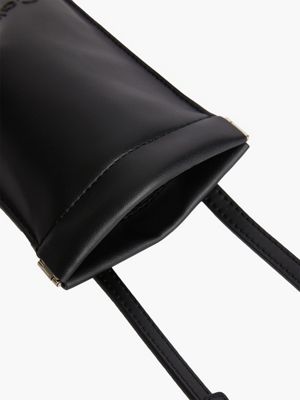 CK BLACK Recycled Crossbody Phone Pouch for women CALVIN KLEIN