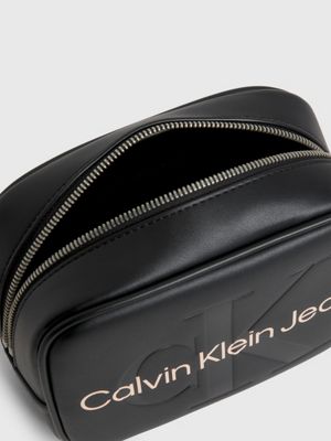 Calvin Klein Jeans monogram cross body bag in black