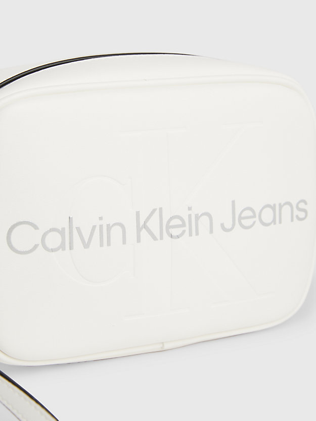 borsa a tracolla white/silver logo da donne calvin klein jeans