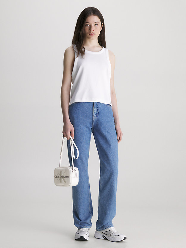 bright white kleine crossover voor dames - calvin klein jeans