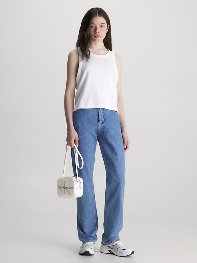 white kleine crossbody bag für damen - calvin klein jeans