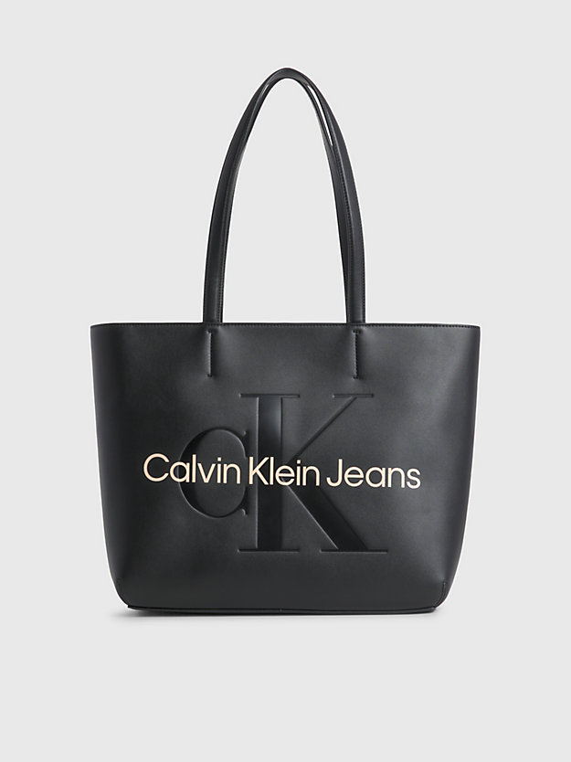 black with rose tote bag for women calvin klein jeans