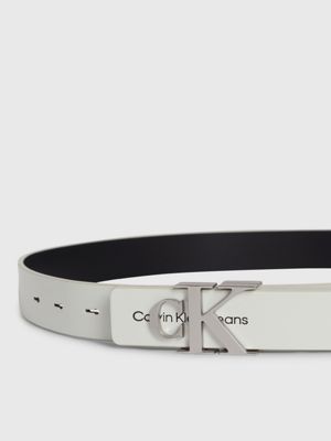 White calvin shop klein belt