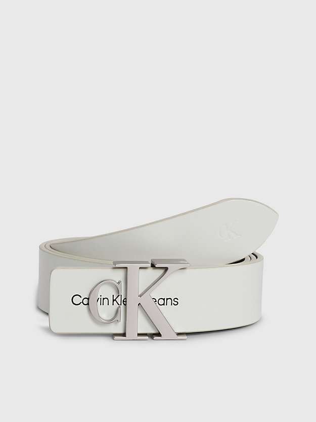 ceinture en cuir avec logo icicle pour femmes calvin klein jeans
