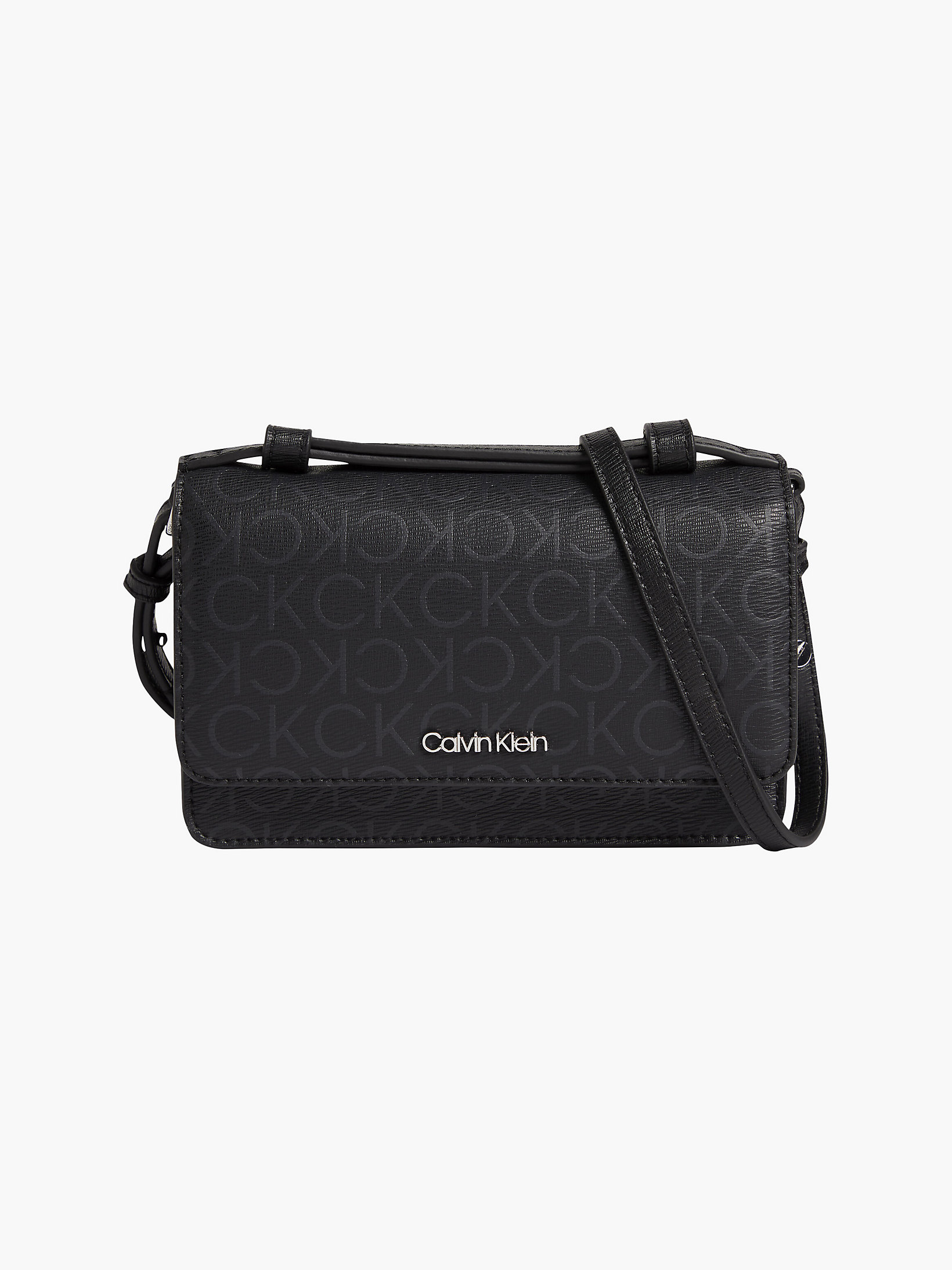 Black Mono Recycled Phone Wallet Bag undefined women Calvin Klein