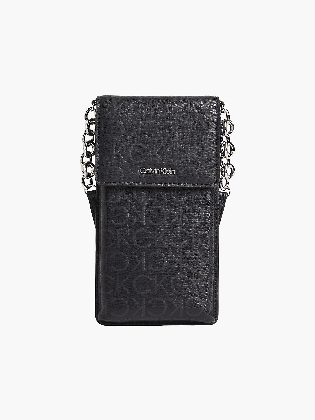 BLACK MONO Recycled Crossbody Phone Pouch undefined women Calvin Klein