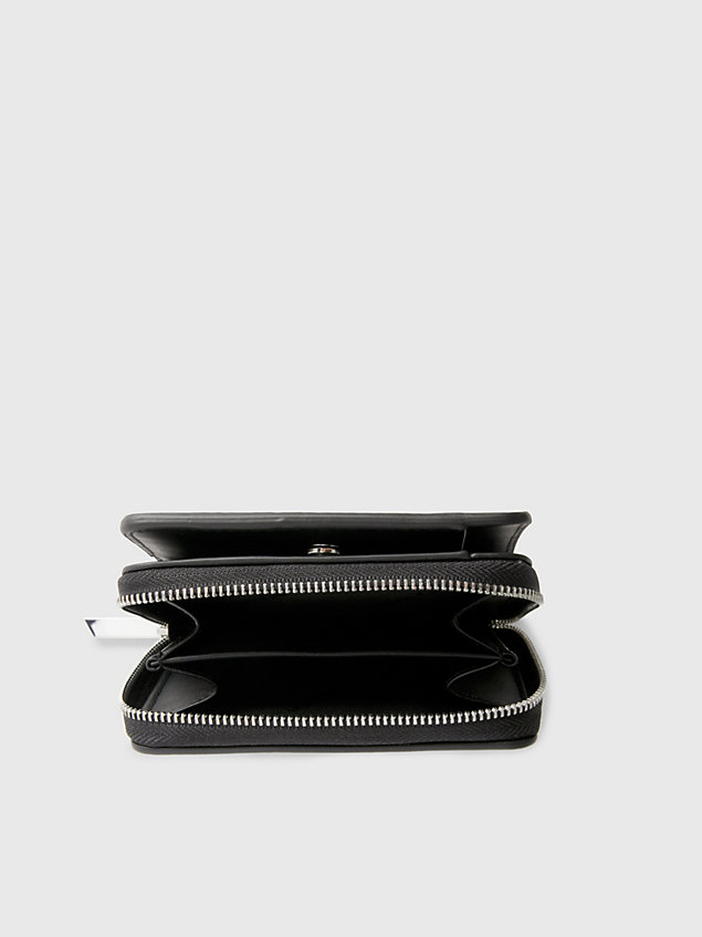black portfel z zamkiem dookoła z materiałów z recyklingu dla kobiety - calvin klein