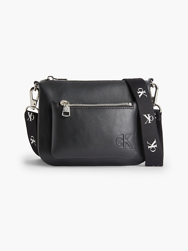 BLACK Recycled Crossbody Bag with Pouch for women CALVIN KLEIN JEANS