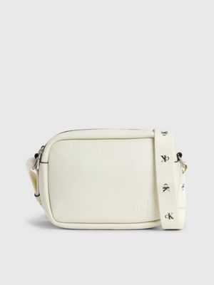 Calvin Klein Faux Leather Shoulder Bag - One Size - Beige - Women