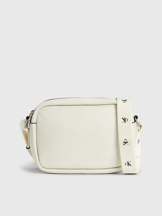 ivory faux leather crossbody bag for women calvin klein jeans