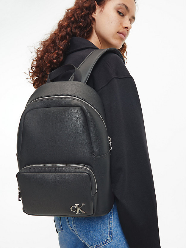 BLACK Recycled Round Backpack for women CALVIN KLEIN JEANS