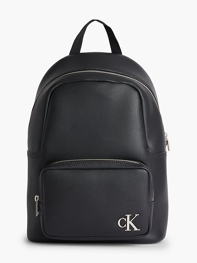 Black Recycled Round Backpack undefined women Calvin Klein