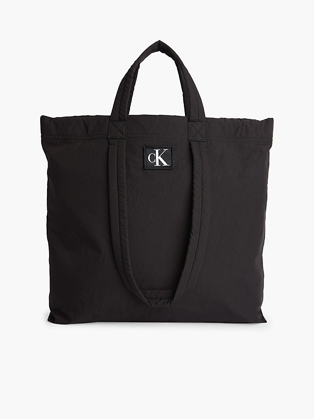 Black Recycled Nylon Reversible Tote Bag undefined women Calvin Klein