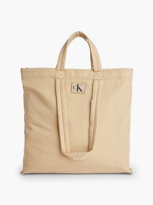 TRAVERTINE Recycled Nylon Reversible Tote Bag undefined women Calvin Klein