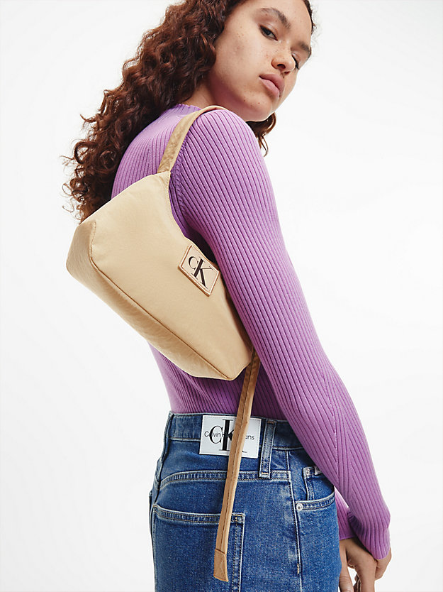 TRAVERTINE Recycled Nylon Shoulder Bag for women CALVIN KLEIN JEANS