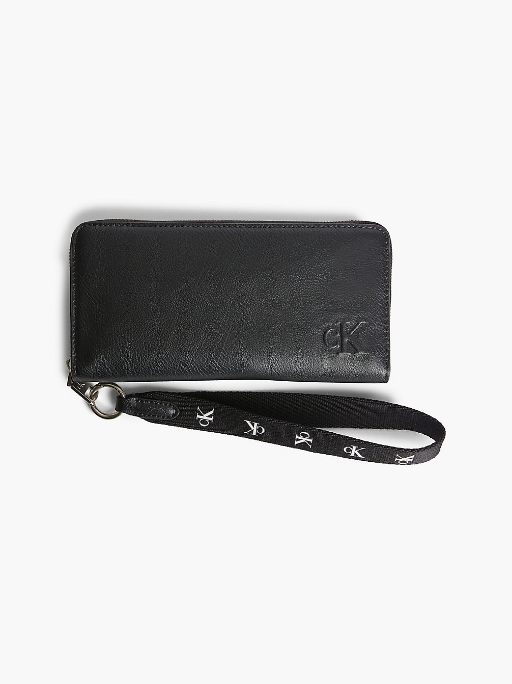 BLACK Portemonnaie Aus Recyceltem Material Mit Rundum-Reißverschluss Und Riemen undefined Damen Calvin Klein
