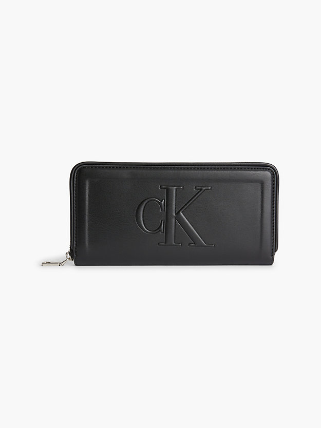 BLACK Portemonnaie mit Rundum-Reißverschluss für Damen CALVIN KLEIN JEANS