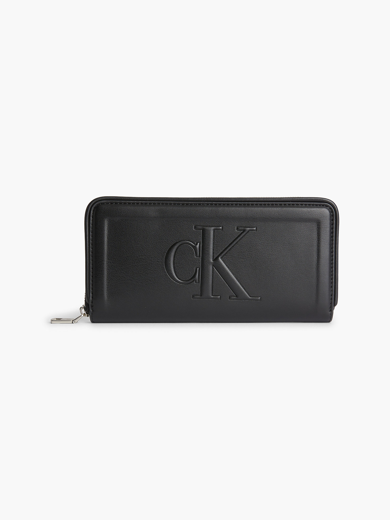 Black Zip Around Wallet undefined women Calvin Klein