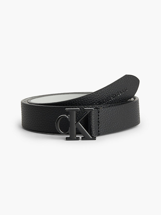Black Leather Logo Belt undefined women Calvin Klein