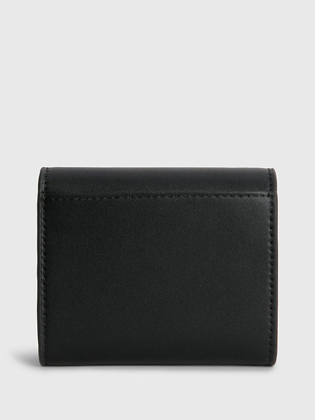 ck black small recycled trifold wallet for women calvin klein